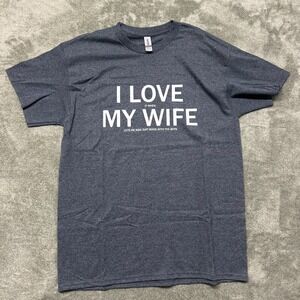 I Love My Wife - Motorcycle - Dirt Bike - Graphic T-shirt - Size Large - Unisex